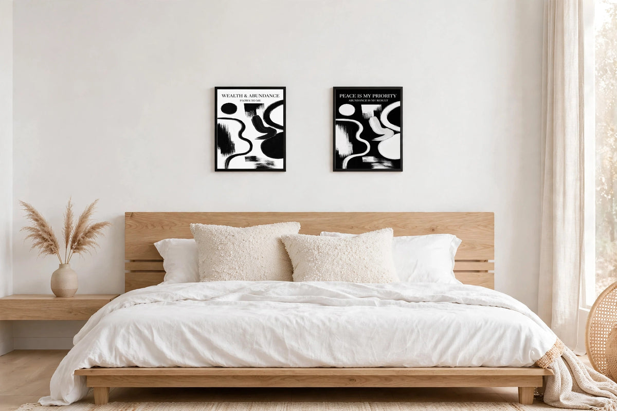 Signature Daily Affirmation Wall Art Set of 2 | 9”× 12”Framed