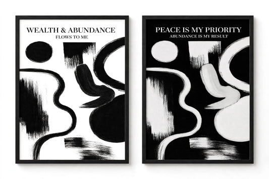 Signature Daily Affirmation Wall Art Set of 2 | 9”× 12”Framed