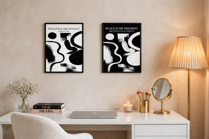 Signature Daily Affirmation Wall Art Set of 2 | 9”× 12”Framed