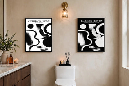 Signature Daily Affirmation Wall Art Set of 2 | 9”× 12”Framed