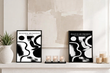 Signature Daily Affirmation Wall Art Set of 2 | 9”× 12”Framed