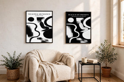 Signature Daily Affirmation Wall Art Set of 2 | 9”× 12”Framed
